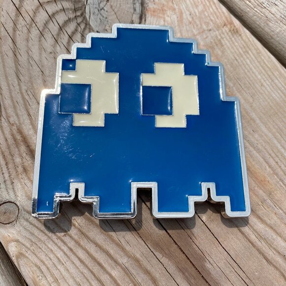Blue Pac-Man Belt Buckle - Picture 1 of 4